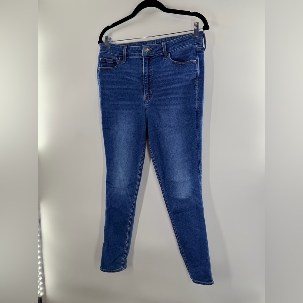 EUC Old Navy Dark Wash Rockstar Super Skinny Jeans - Picture 6 of 10
